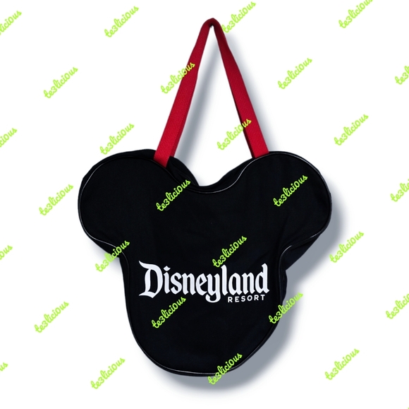 DISNEYLAND MINNIE MOUSE FACE JUMBO LARGE CANVAS TOTE - Picture 4 of 6